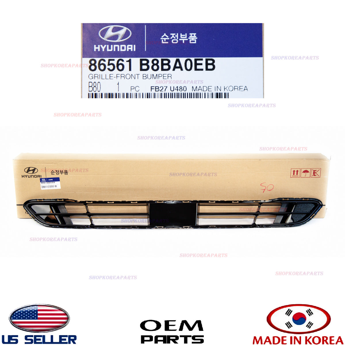 GENUINE Front Bumper lower Grille ⭐OEM⭐ Santa Fe XL 3.3L 6, 7, Seat 2017-2019