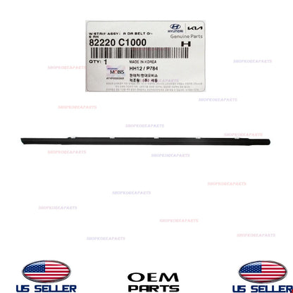 GENUINE OEM Front Door RIGHT Passenger Side Belt Molding 2015-19 Hyundai Sonata