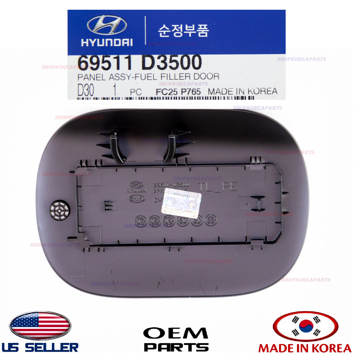 GENUINE Fuel Filler Door Panel Gas Cap Unpainted ⭐OEM⭐ Hyundai Tucson 2019-2021