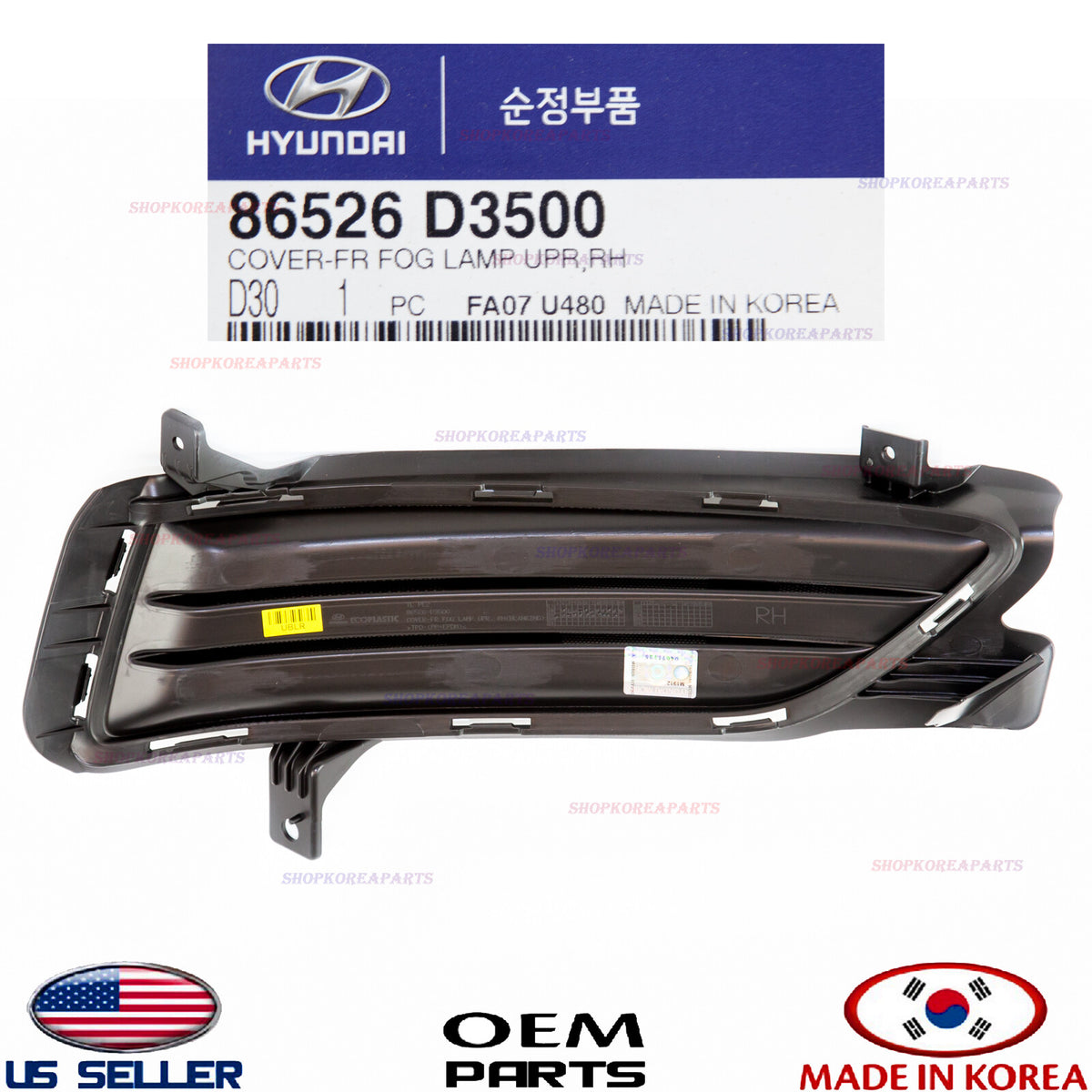 GENUINE Front Bumper Fog Lamp Cap Cover RIGHT Pass Side ⭐OEM⭐ TUCSON 2019-2021