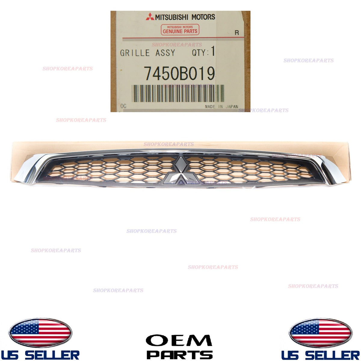 GENUINE Front Bumper Radiator Upper Grille with Emblem ⭐OEM⭐ Lancer 2016-2017