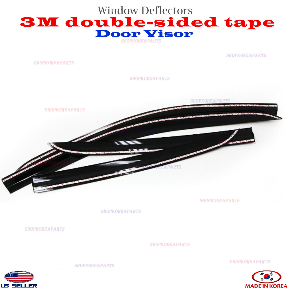 4pcs 2S Tape Smoke Door Visor Vent Window Deflector for CHEVROLET TRAX 2015-2023