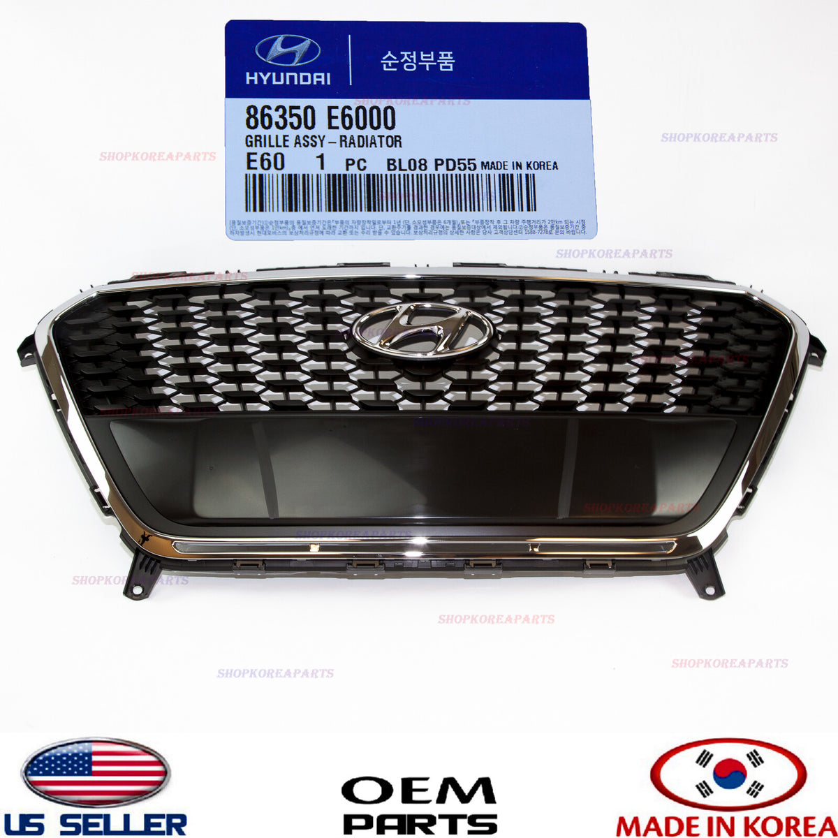 GENUINE Front Bumper Radiator Grille OEM Hyundai Sonata Hybrid 2016-2017