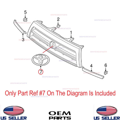 GENUINE Front Grille Emblem OEM TOYOTA 1995-2002 LAND CRUISER 2001-2002 4RUNNER
