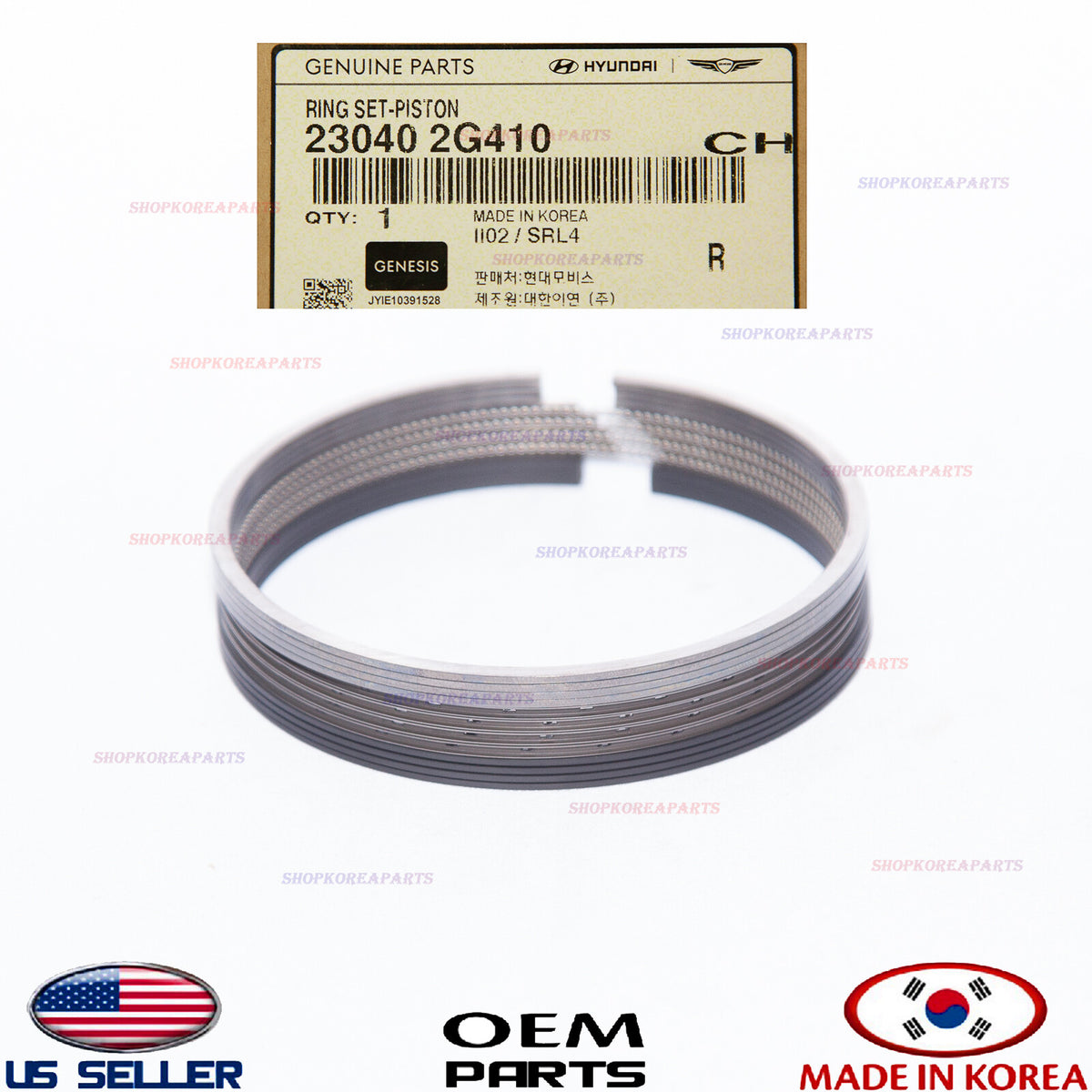 GENUINE Engine Piston Ring SET ⭐OEM⭐ HYUNDAI KIA 2.0L Turbo *See compatibility