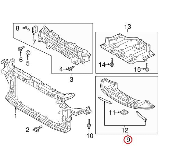 PANEL UNDER COVER FRONT Splash Shield ⭐OEM GENUINE⭐ SONATA HYBRID 2016-2017