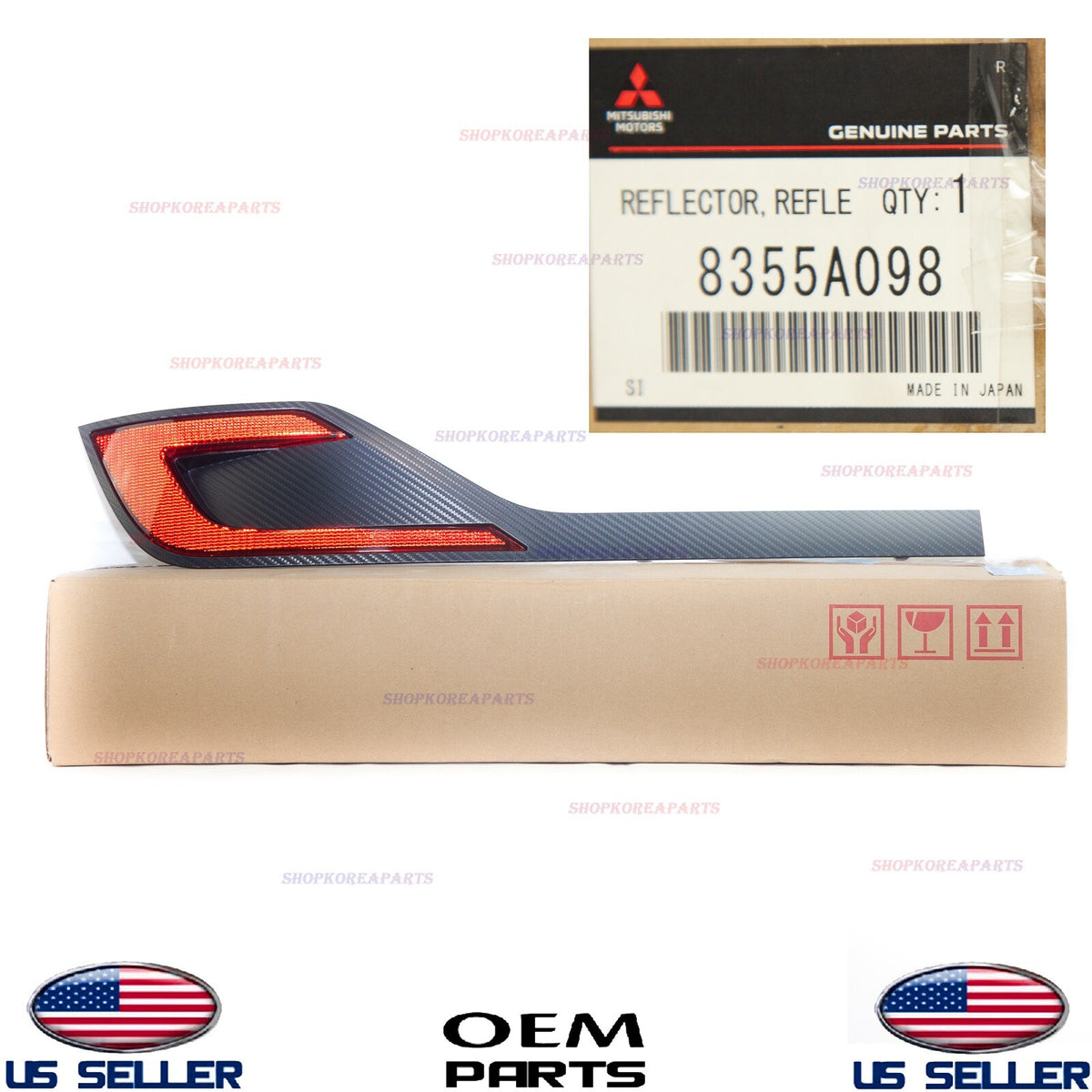 Rear Bumper Reflector Panel RIGHT Passenger Side ⭐OEM⭐ Outlander Sport 2018-2019