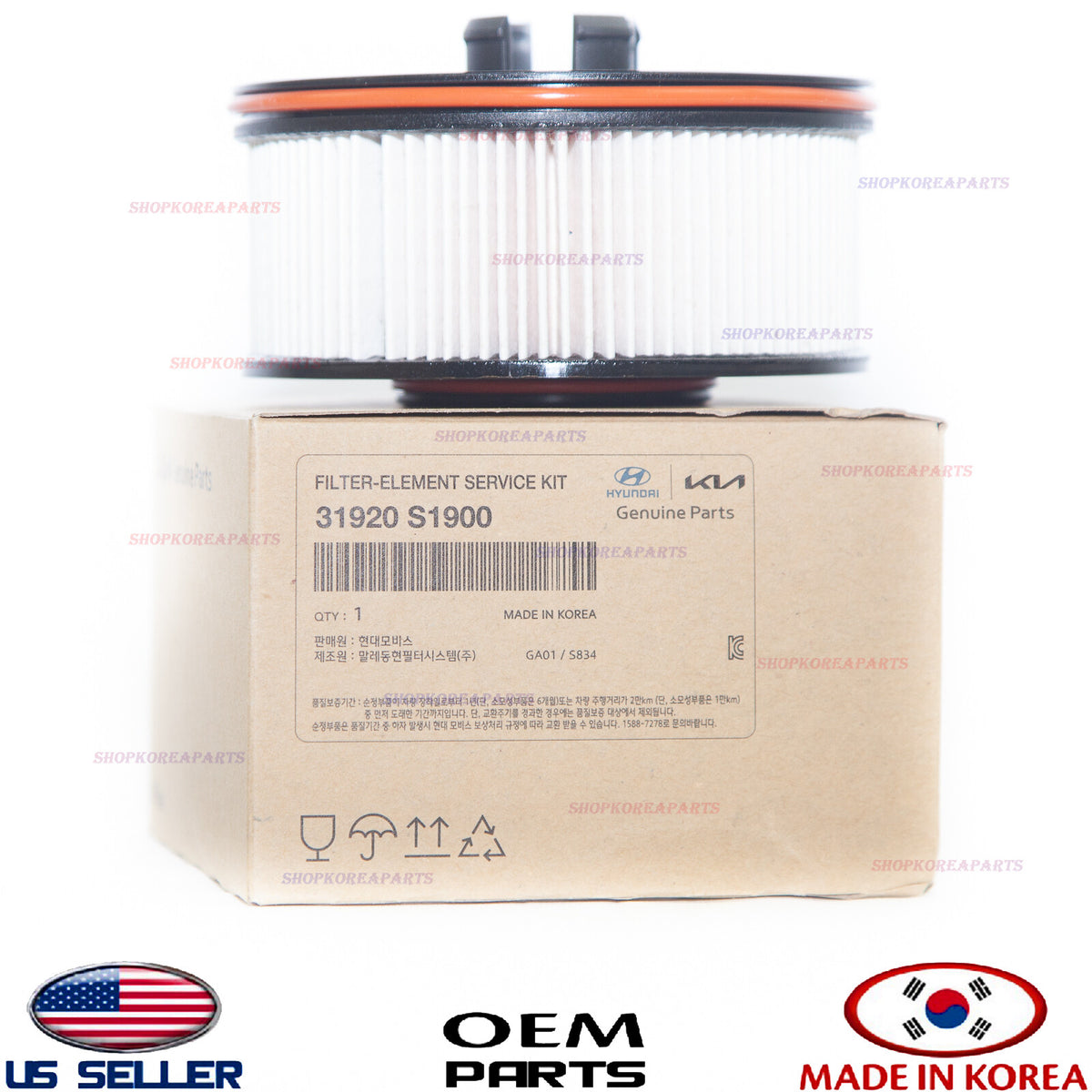 GENUINE Diesel Fuel Filter Service Kit ⭐OEM⭐ Hyundai Kia 31920-S1900
