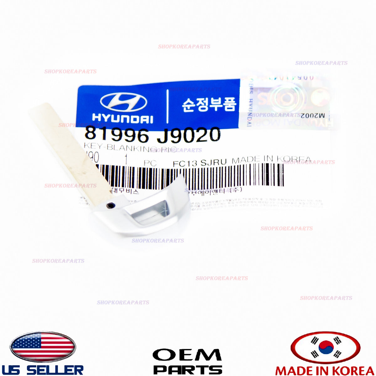 Insert Emergency Key Blade for Smart Keyless Remote ⭐OEM GENUINE⭐KONA 2018-2020