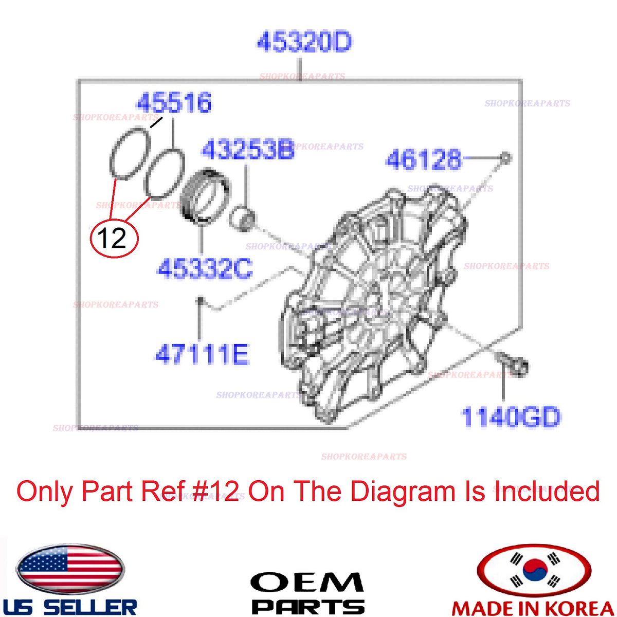 GENUINE Automatic Transmission Case Ring Seal ⭐OEM⭐ Hyundai Kia 45295-23000