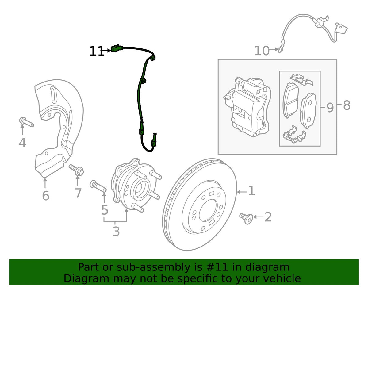 GENUINE ABS Wheel Speed Sensor Front LEFT Driver Side 2018-2023 Hyundai Kona