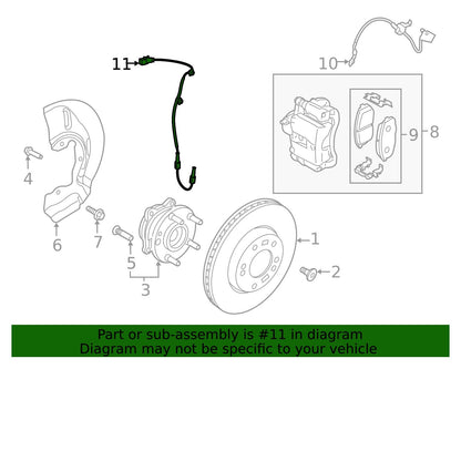 GENUINE ABS Wheel Speed Sensor Front LEFT Driver Side 2018-2023 Hyundai Kona