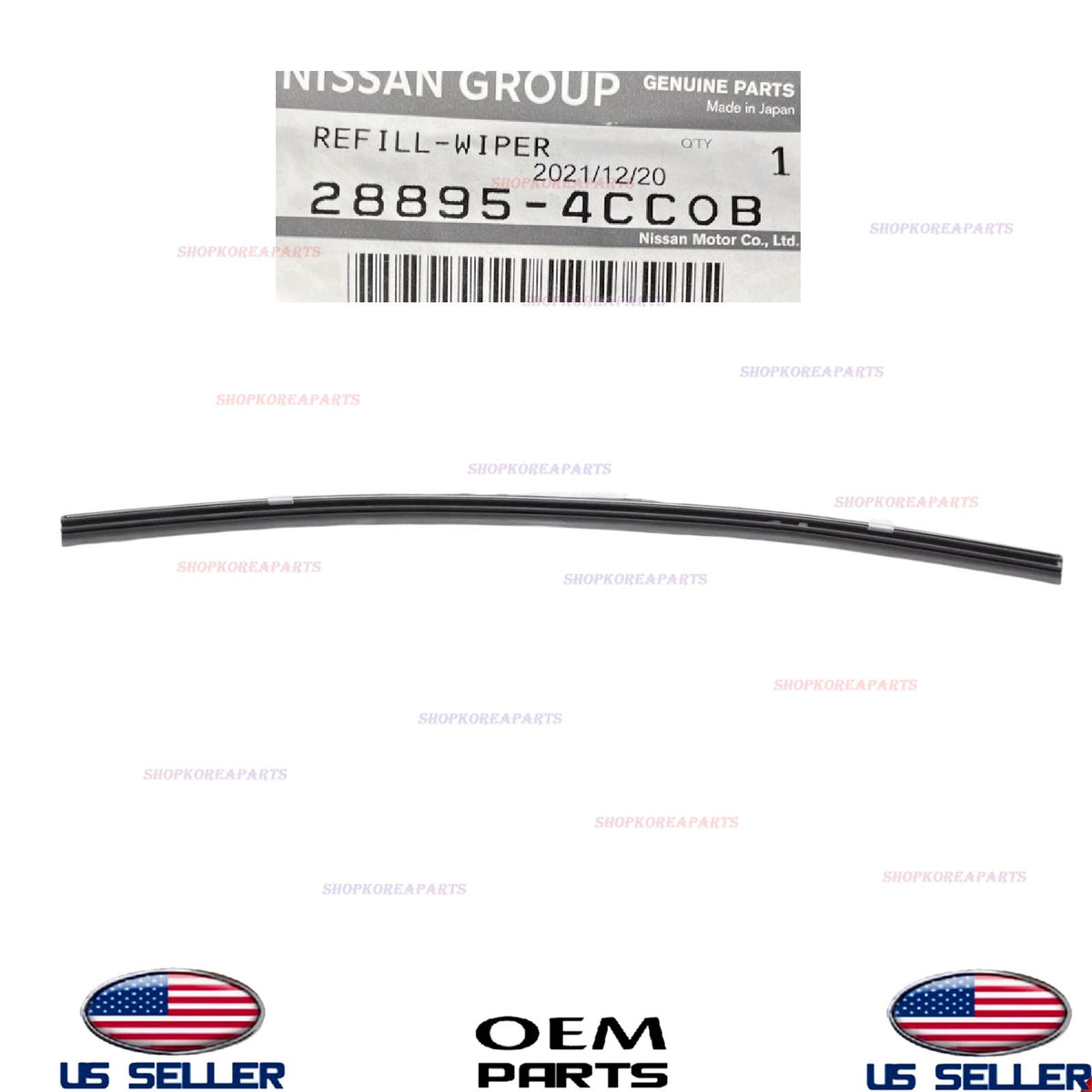 GENUINE Front LEFT Passenger Side Wiper Blade Refill 2014-2020 Nissan Rogue