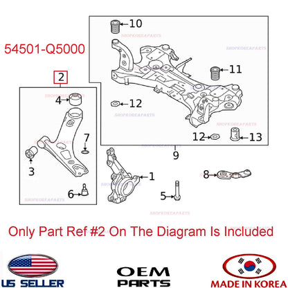 GENUINE OEM Front Lower Control Arm RIGHT Passenger 2020-2025 Kia Seltos