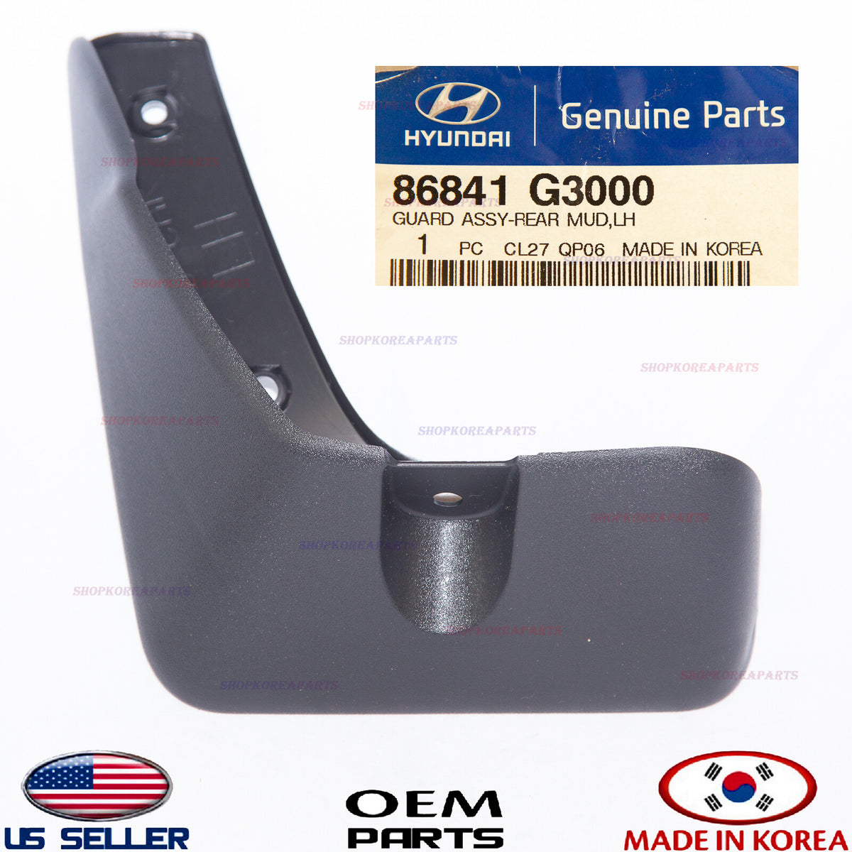 GENUINE Mud Guard Flaps Splash Shield Rear LEFT Driver Side OEM Elantra GT 18-20