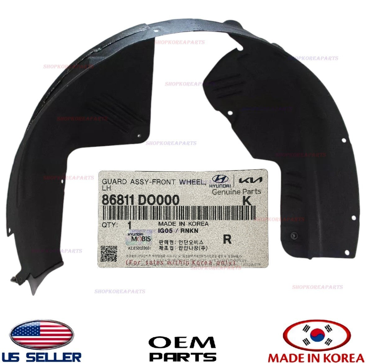GENUINE Fender Liner Front LEFT Driver Side ⭐OEM⭐ Kia EV9 2024-2026 86811-DO000