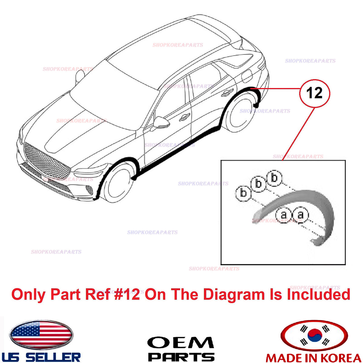 GENUINE Rear Fender Wheel Molding LEFT Driver Side ⭐OEM⭐ GV70 Sport 2022-2026