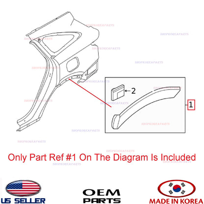 GENUINE Rear Fender Wheel Arch Molding LEFT Driver Side ⭐OEM⭐ Sorento 2021-2025