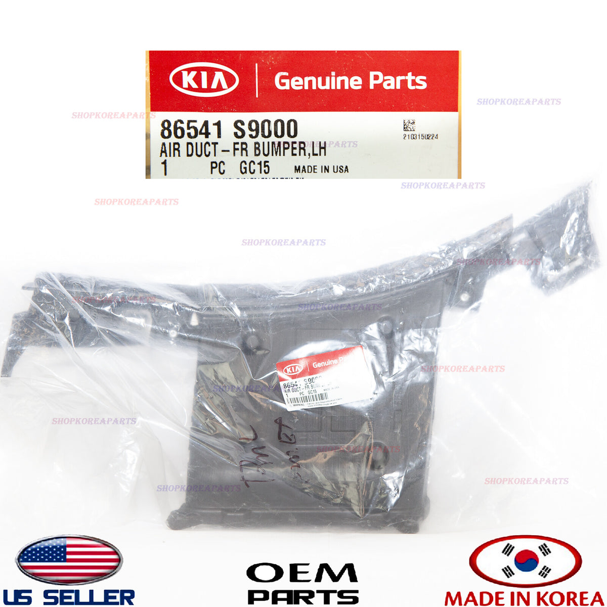 ✅GENUINE✅ Air Curtain Duct Assy Left Driver Side OEM Kia Telluride 2020-2022
