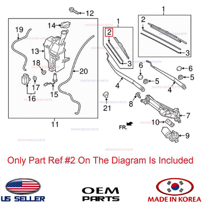 GENUINE Rubber Band for Windshield Wiper RIGHT OEM HYUNDAI KIA See Compatibility