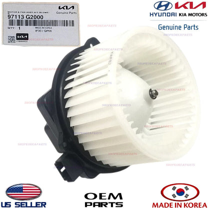 GENUINE OEM HVAC Heater Blower Motor w/Wheel 19-24 Kia Forte | 17-22 Niro Ioniq
