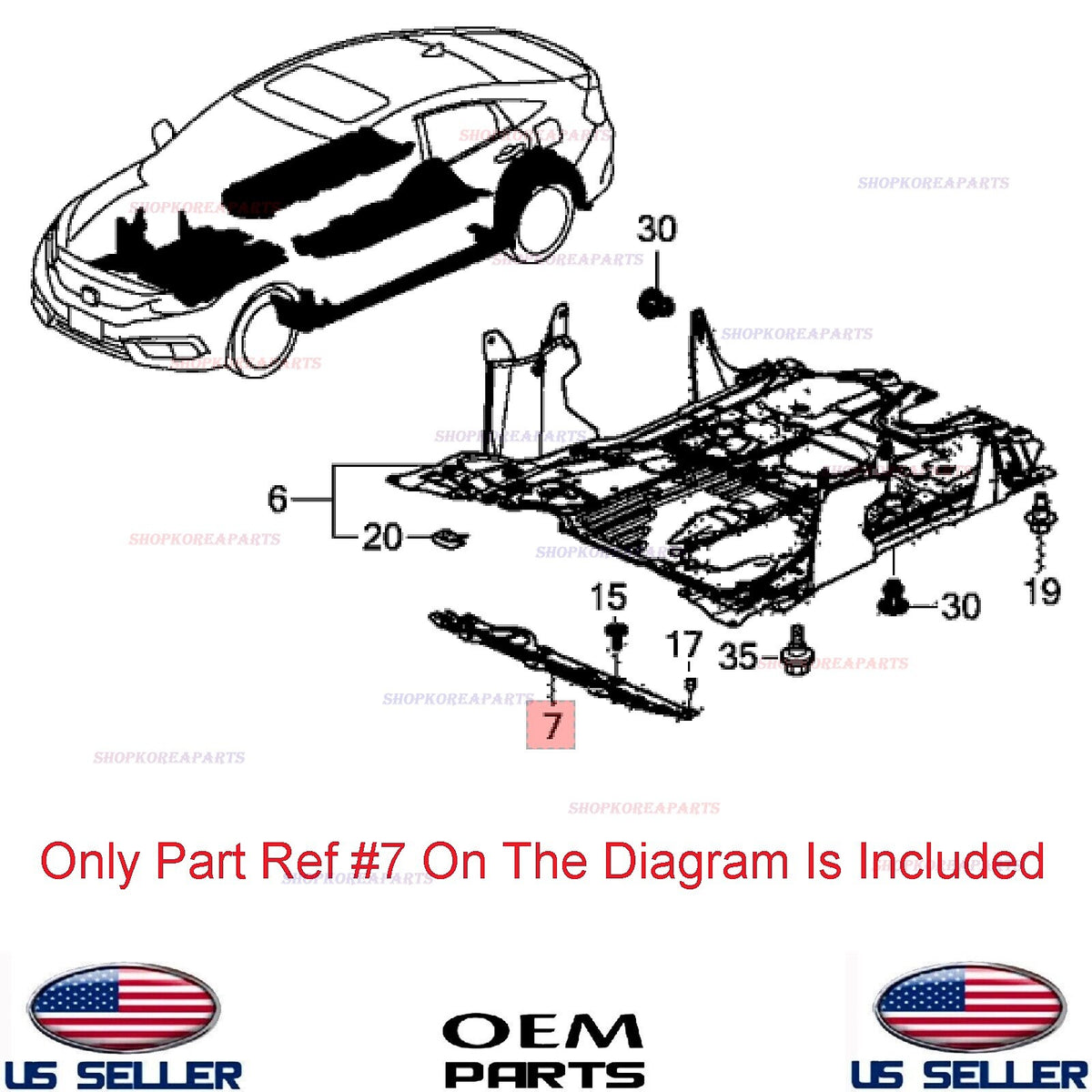 GENUINE Front Lower Engine Splash Shield Under Cover ⭐OEM⭐ Honda Civic 2016-2021