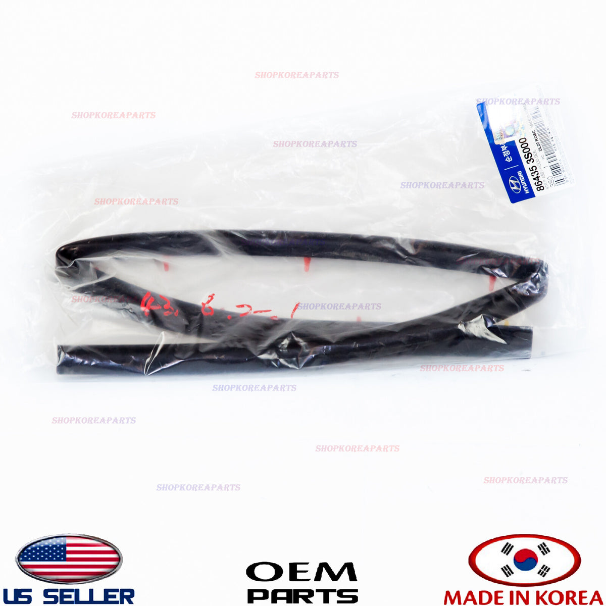 GENUINE OEM Front Hood Weatherstrip Seal 2011–2014 Hyundai Sonata 86435-3S000