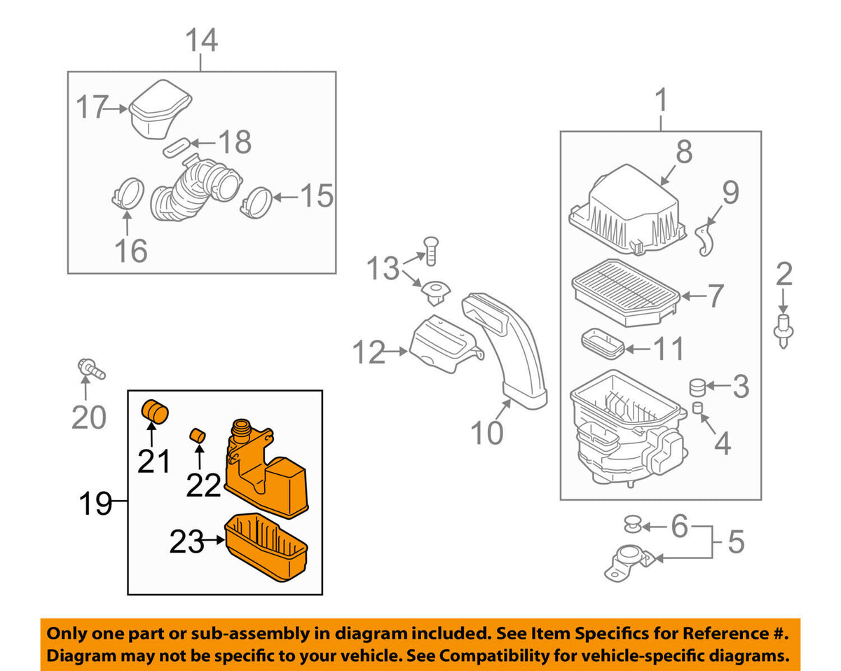 GENUINE Air Cleaner Intake Resonator ⭐OEM⭐ Tucson Sportage 2.4L 2011-2015