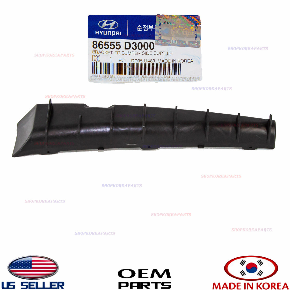 GENUINE Front Bumper Bracket LOWER Left Driver Side OEM Hyundai Tucson 2016-2018