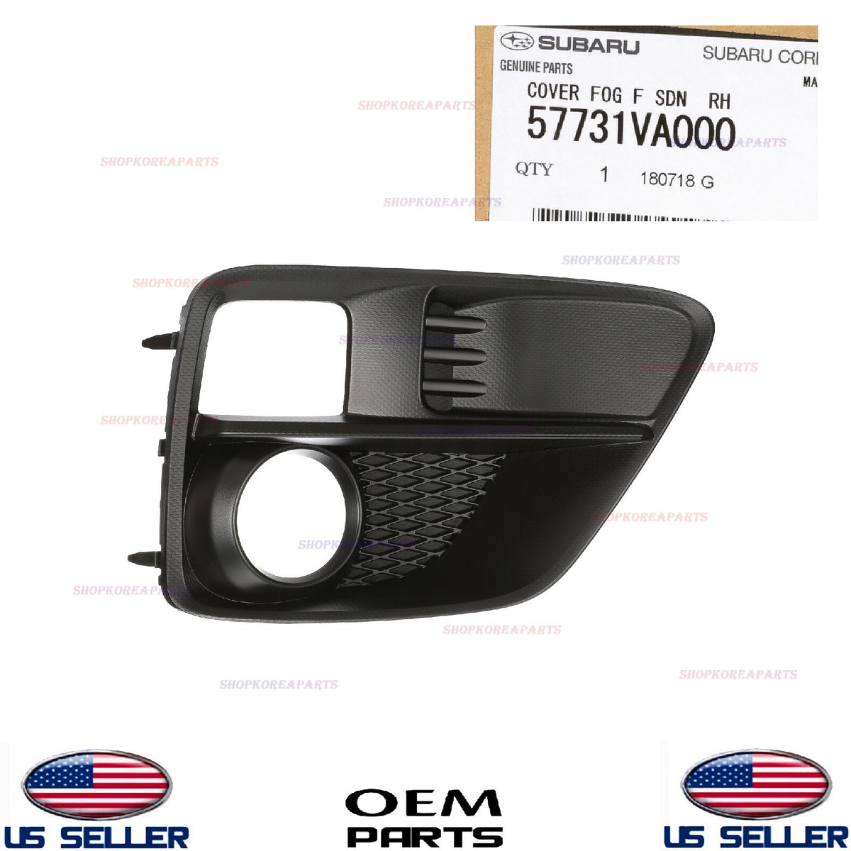 GENUINE Fog Lamp Bezel Cover RIGHT Passenger Side OEM WRX & STI 2015-2017