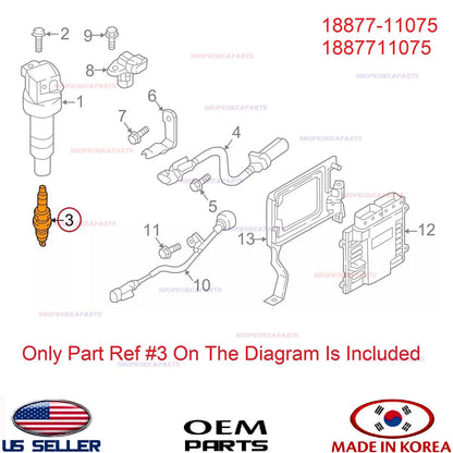 GENUINE Spark Plug 1pcs ⭐OEM⭐ Carnival 3.5L V6 Palisade 2022-2026 1887711075