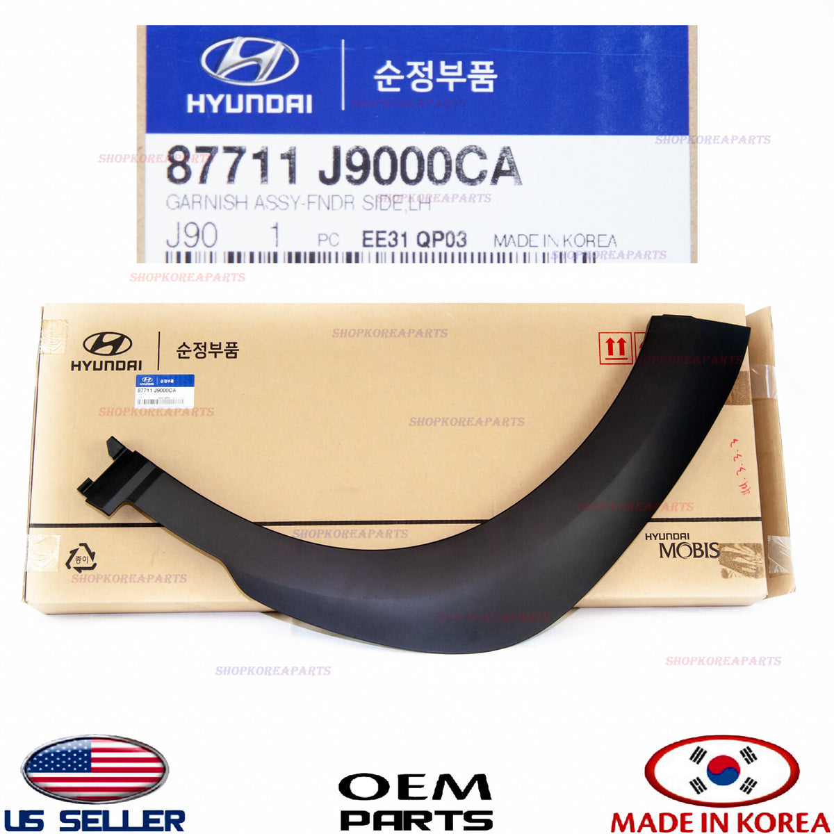 GENUINE Front Fender Wheel Molding LEFT Driver Side ⭐OEM⭐ Hyundai Kona 2018-2023