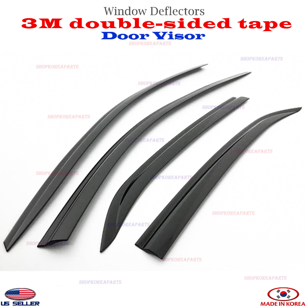3s Tape SMOKED DOOR VISOR WINDOW VENT DEFLECTOR fits for Chevy Equinox 2018-2024