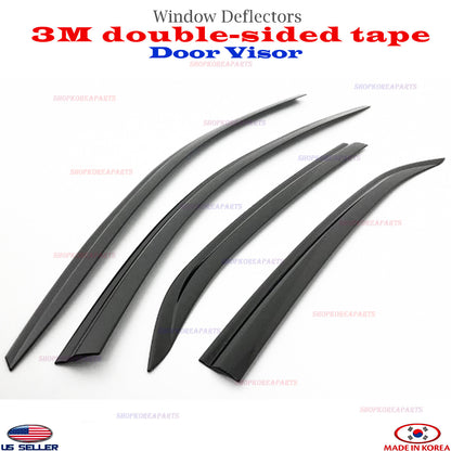 3s Tape SMOKED DOOR VISOR WINDOW VENT DEFLECTOR fits for Chevy Equinox 2018-2024