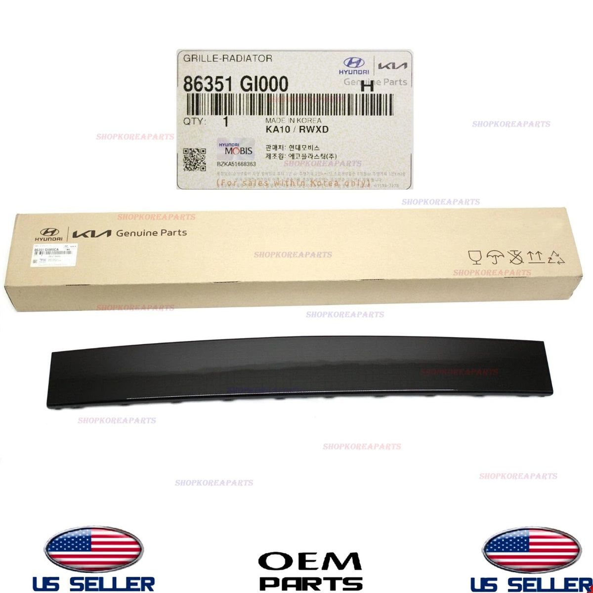 GENUINE Front Upper Grille Without Camera 2022-2025 Hyundai Ioniq 5