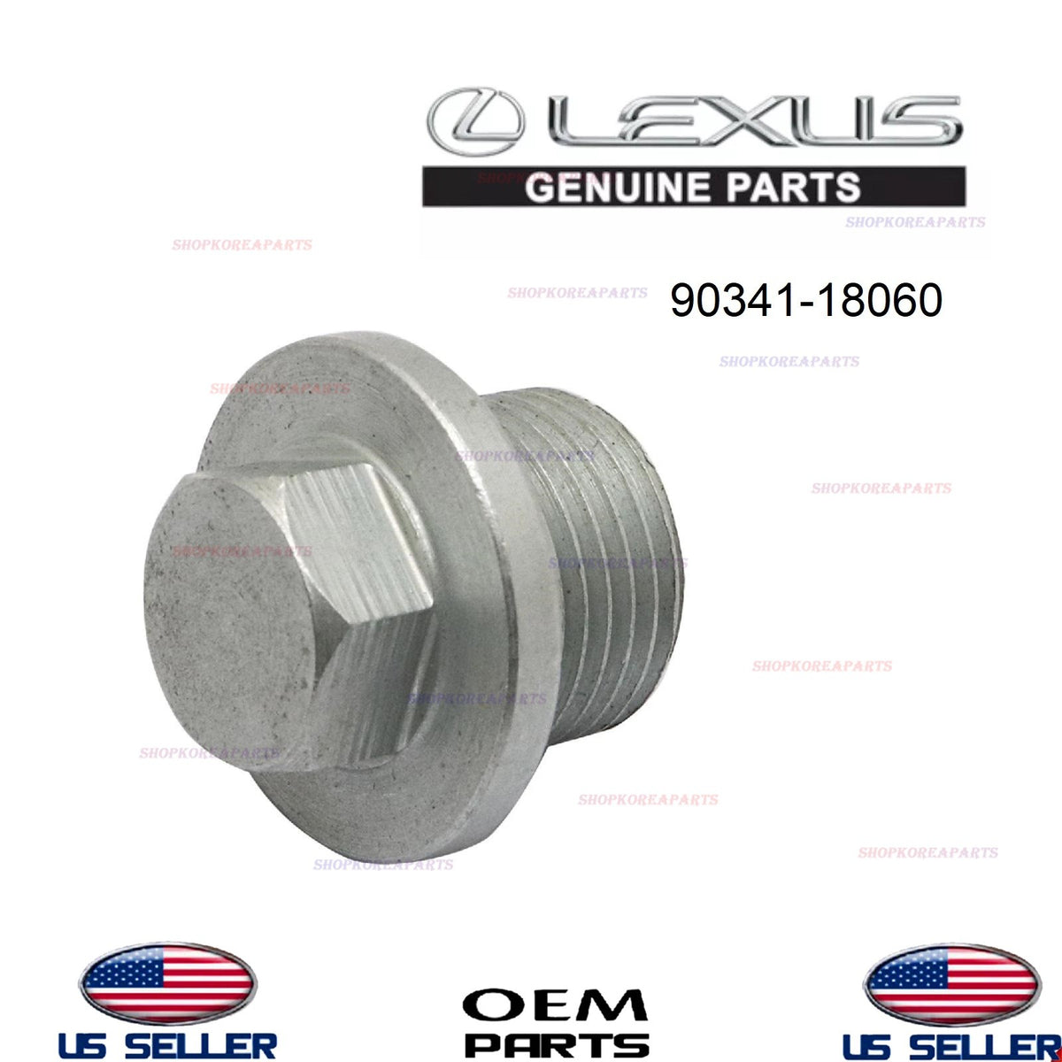 GENUINE OEM Plug for Front Differential Filler Toyota Lexus 90341-18060