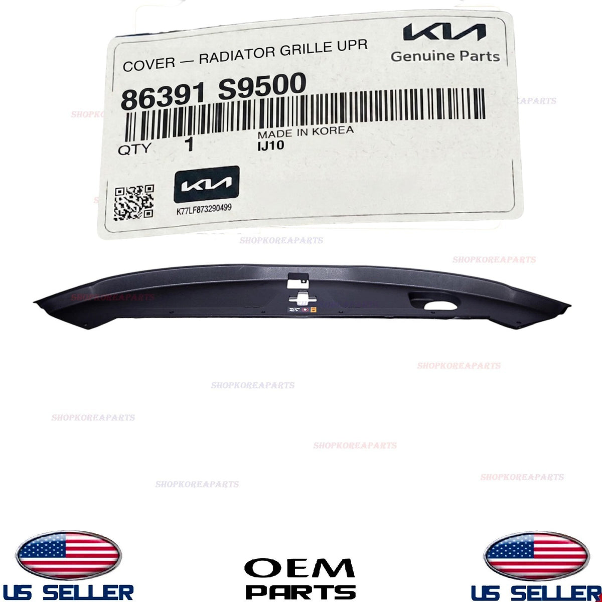 GENUINE OEM Upper Radiator Grille Cover Sight Shield 2023–2025 Kia Telluride