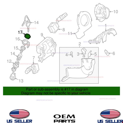 GENUINE Steering Column Ignition Lock Cylinder Cover 10-13 Mazda3 BBM3-67-H4