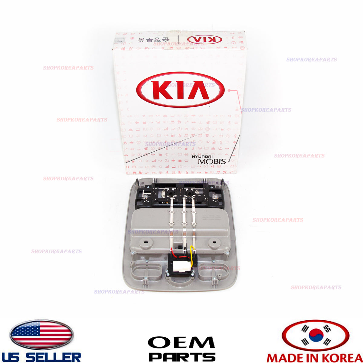 GENUINE OEM Overhead Console Lamp Gray 2006–10 Kia Sedona Entourage 928104D000QW