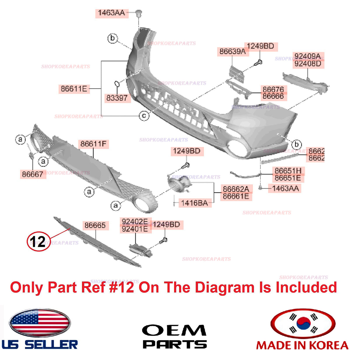 GENUINE OEM Rear Bumper Skid Plate Panel Lower 2022-2025 GV70 Sport 86670AR500