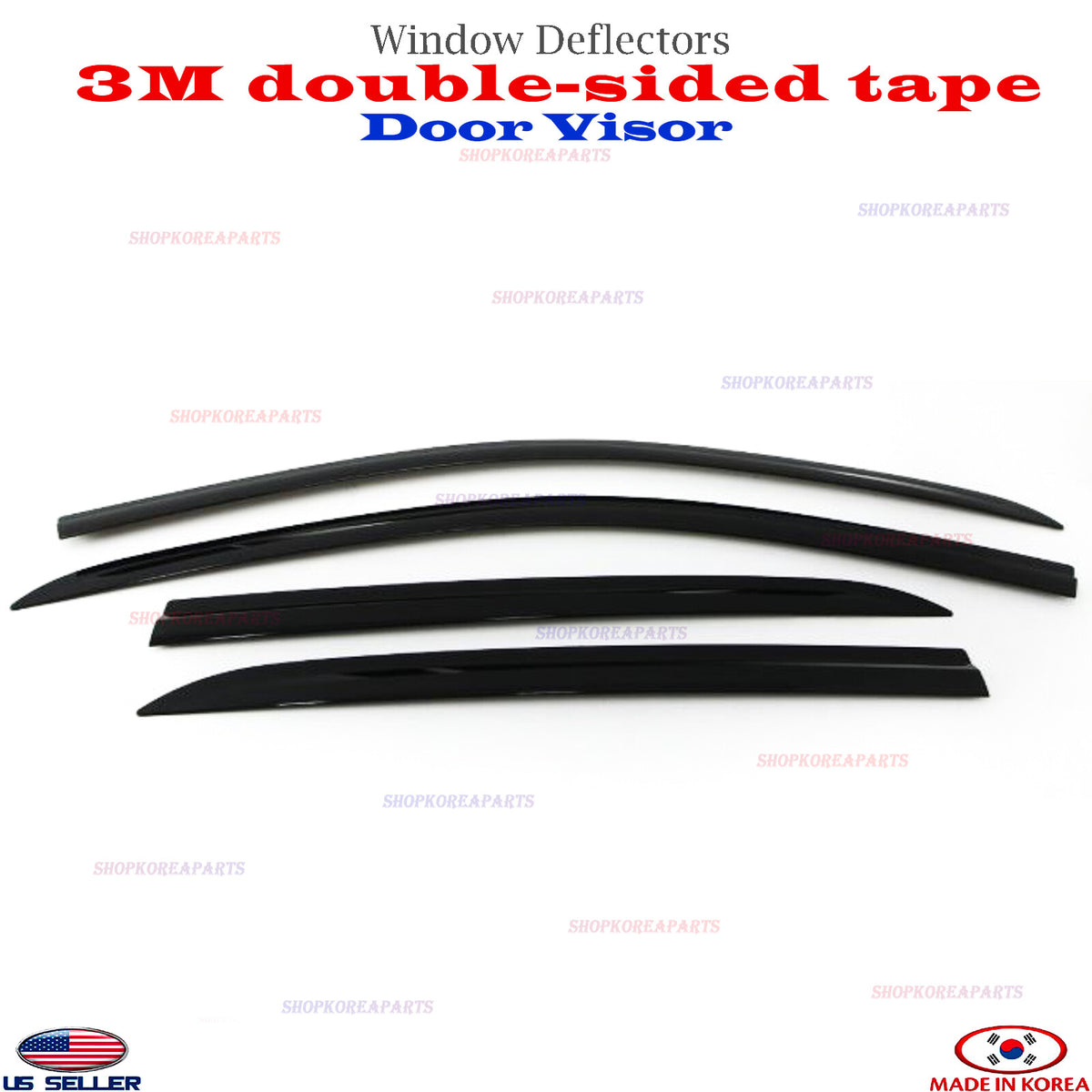 4pcs 2S Tape Smoke Door Visor Vent Window Deflector for CHEVROLET TRAX 2015-2023