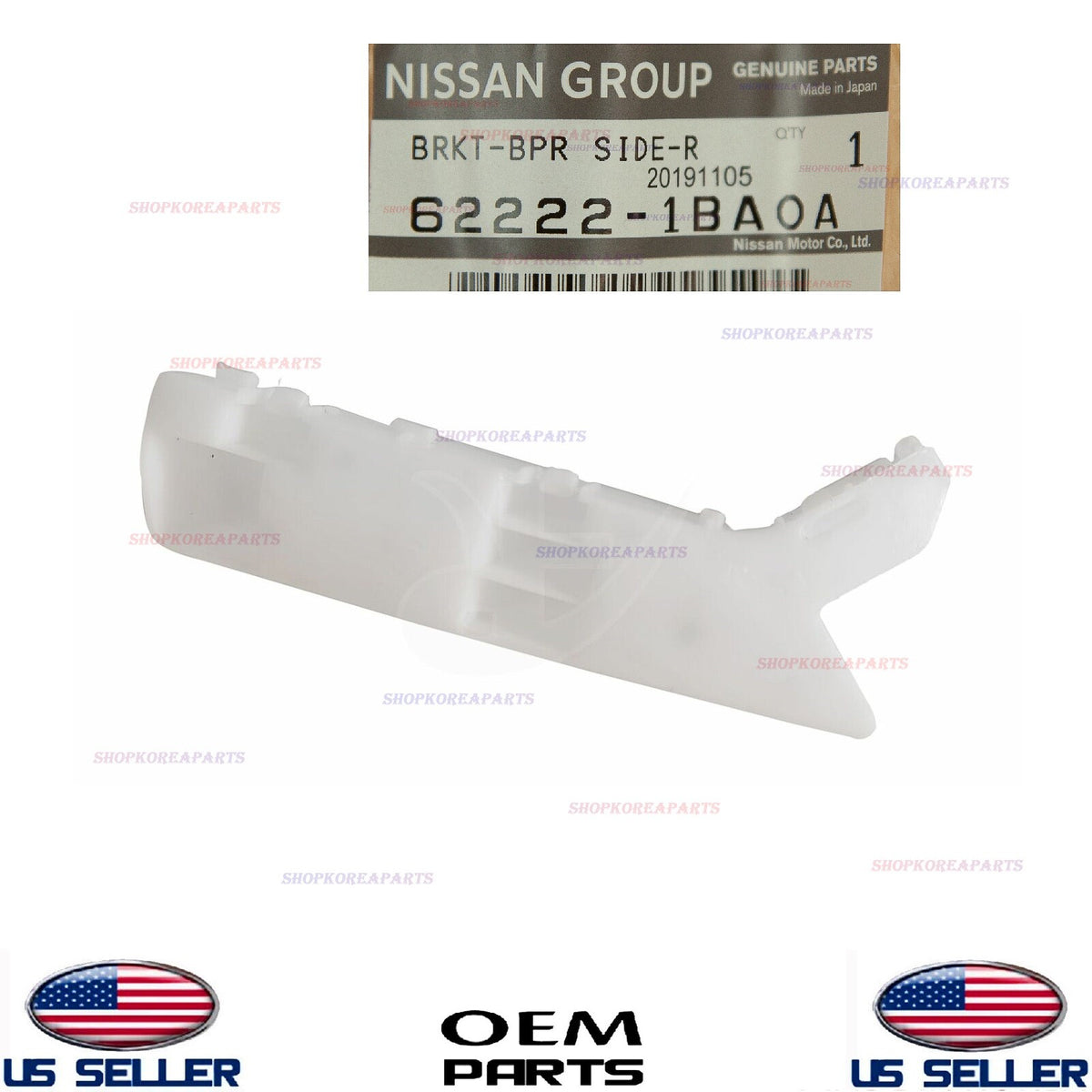 GENUINE Bumper Front Bracket Mounting Passenger Side INFINITI *See compatibility