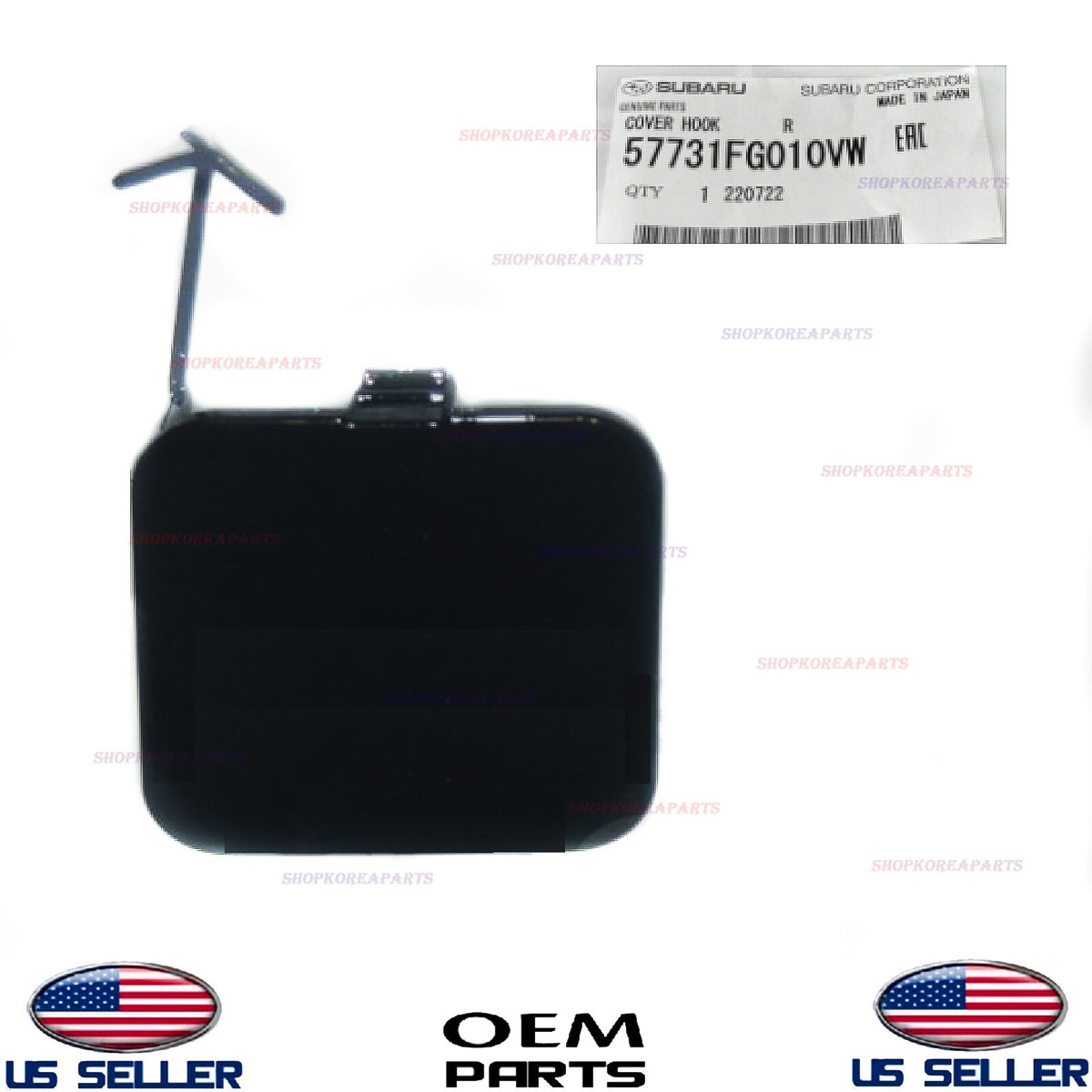 GENUINE Rear Bumper Tow Eye Hook Cap Cover BLACK ⭐OEM⭐ Subaru *See Compatibility