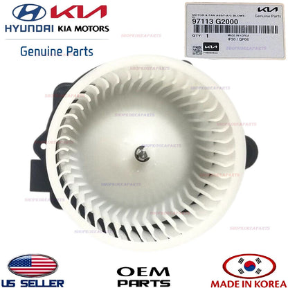 GENUINE OEM HVAC Heater Blower Motor w/Wheel 19-24 Kia Forte | 17-22 Niro Ioniq