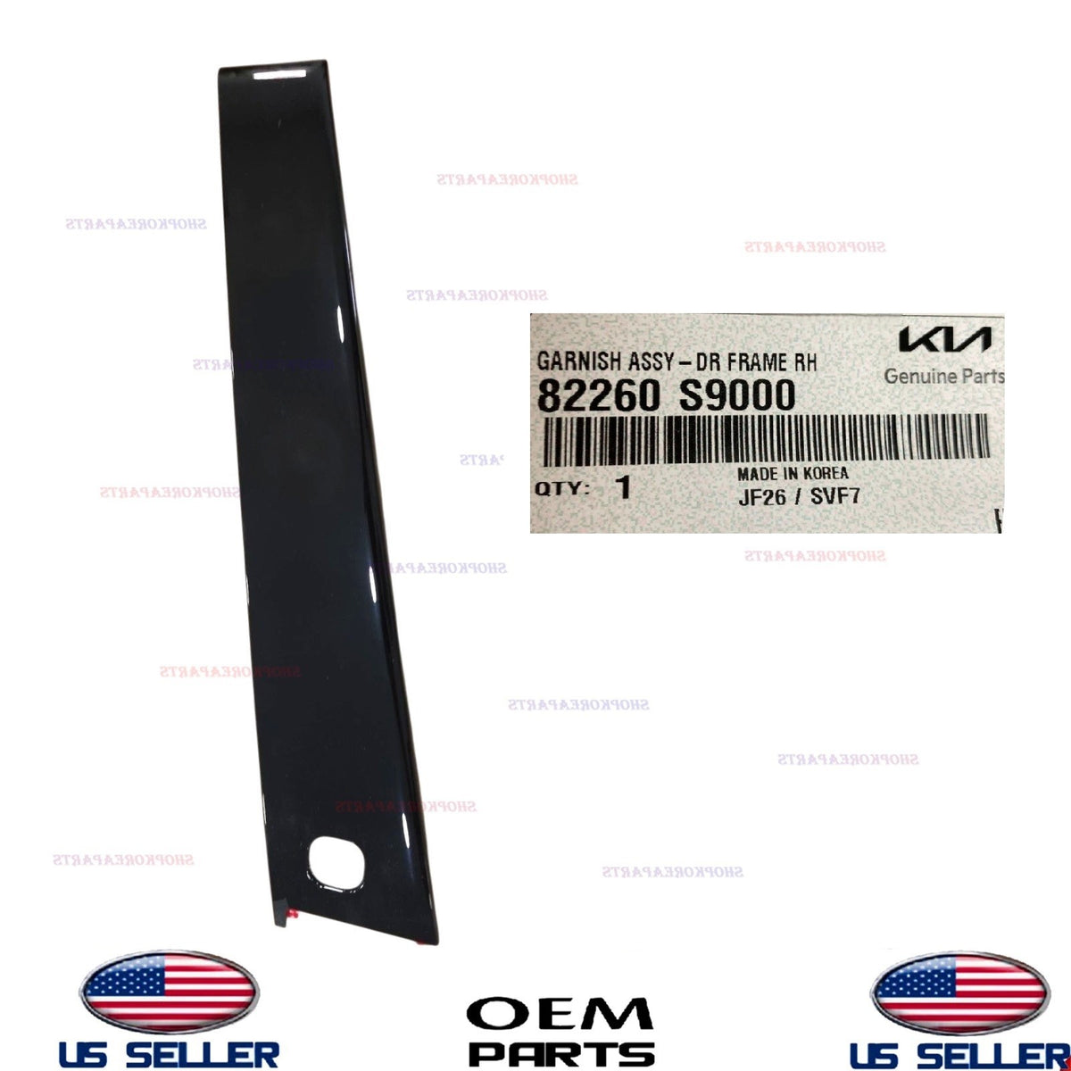 GENUINE Front RIGHT Passenger Door Garnish Applique 2020-2024 Kia Telluride
