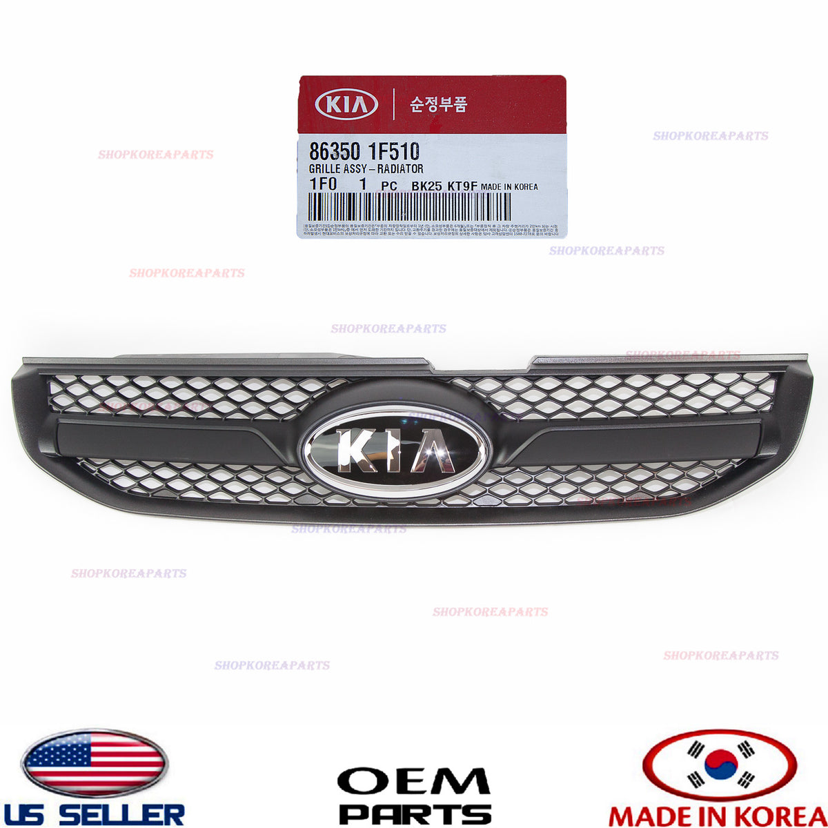 GRILLE RADIATOR FRONT GENUINE!!! KIA SPORTAGE 2008 2009 2010 863501F510