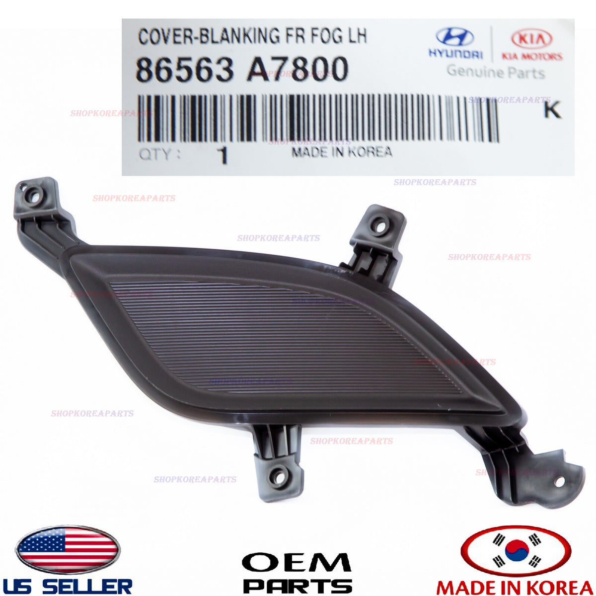 GENUINE Front Bumper Blanking Cover Fog Cap LEFT Driver Side ⭐ KIA FORTE 5 17-18