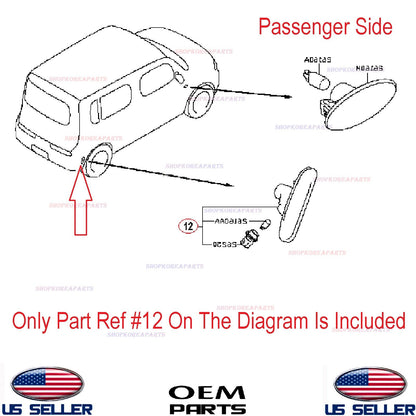 GENUINE Rear Bumper Side Marker Light Lamp Passenger Side OEM CUBE Z12 2009-2014