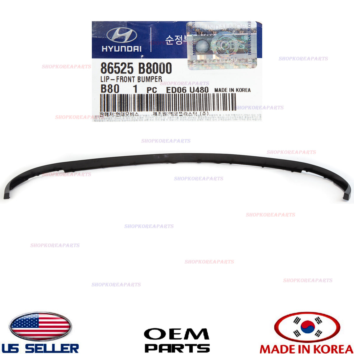 GENUINE Front Bumper Lower Deflector Spoiler Chin Lip OEM Santa Fe XL 2013-2016