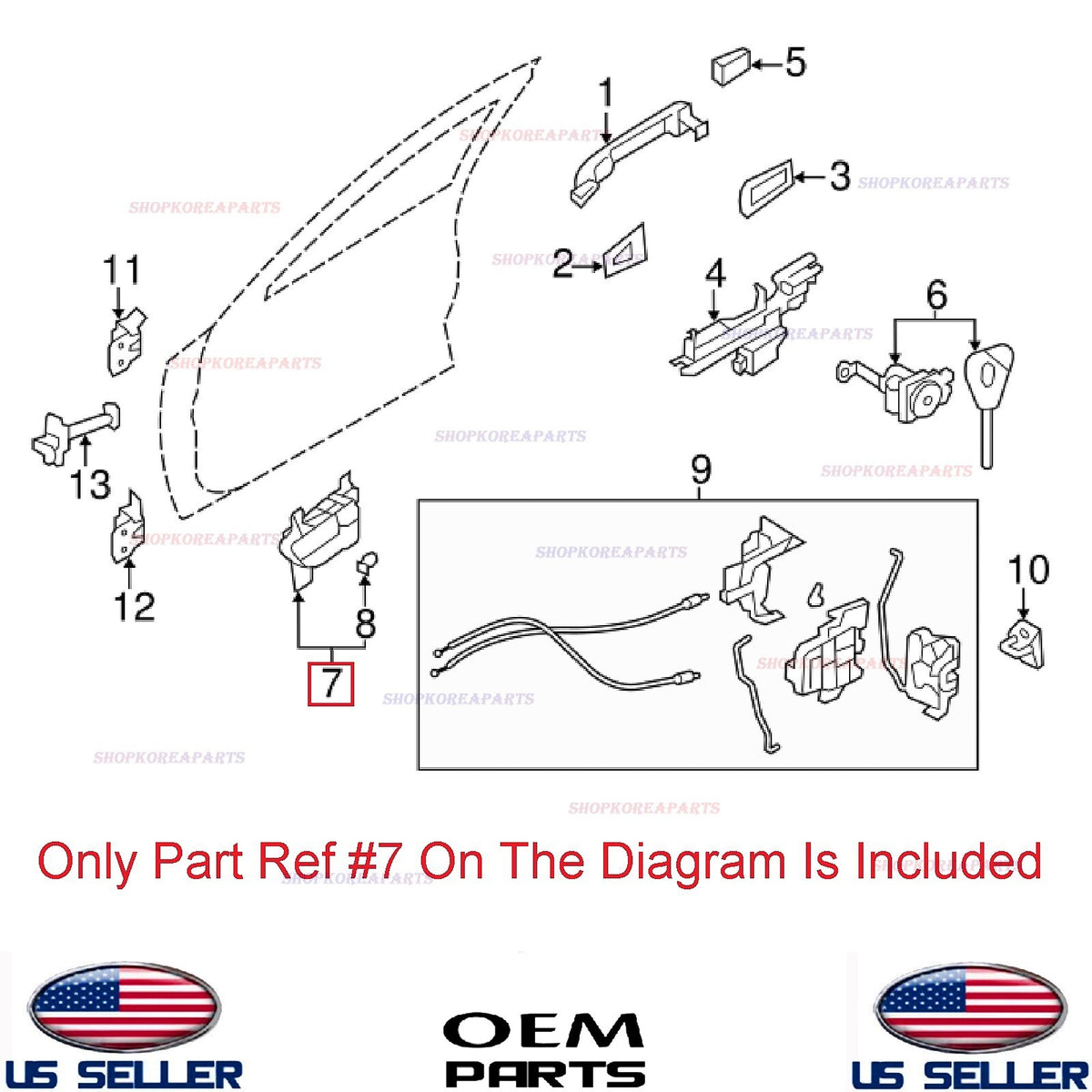 GENUINE Door Handle Inside RIGHT Passenger OEM⭐ Impreza 2007-09 Forester 2008-09